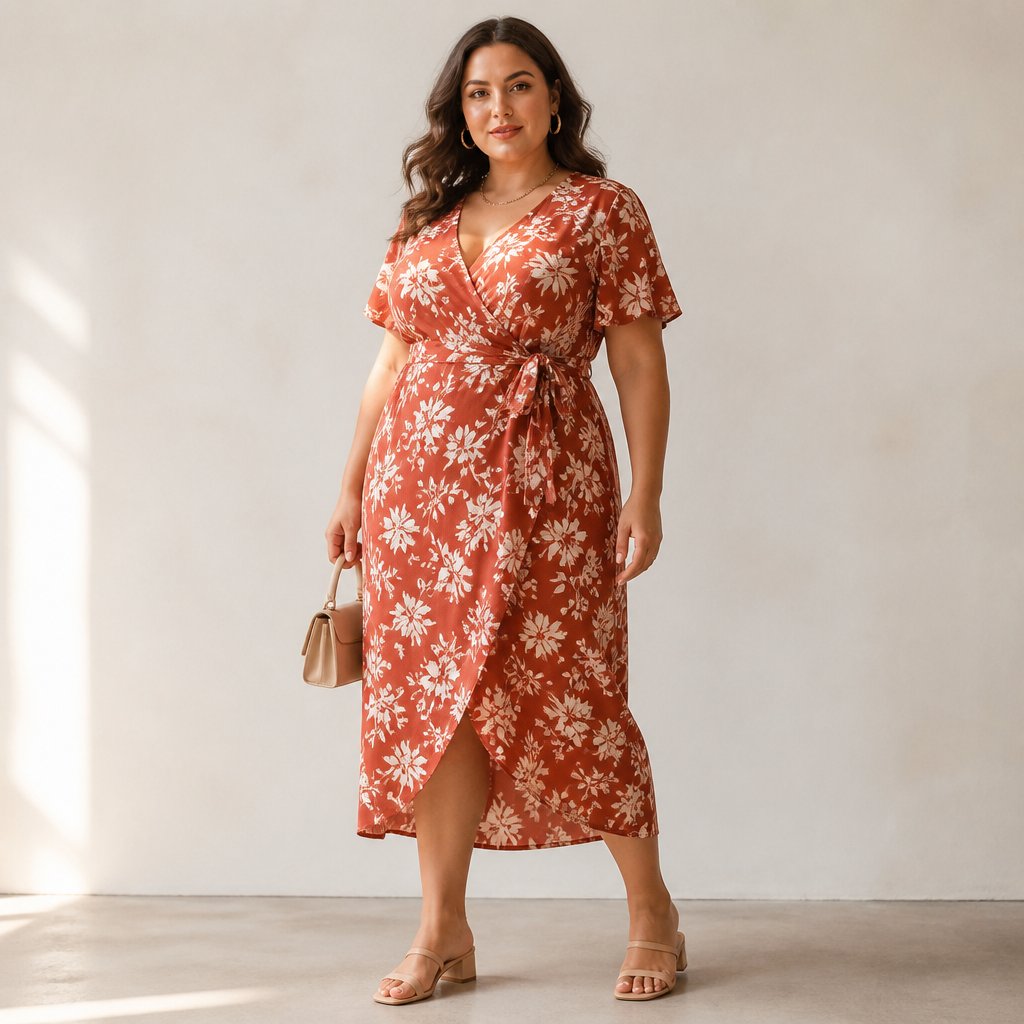 woman wearing outfit 1 for midsize curvy outfits