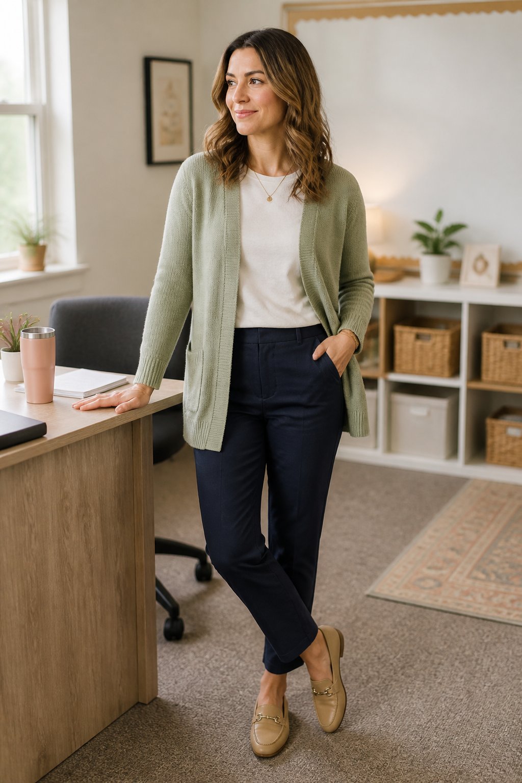 Midsize Teacher Outfits Look 01