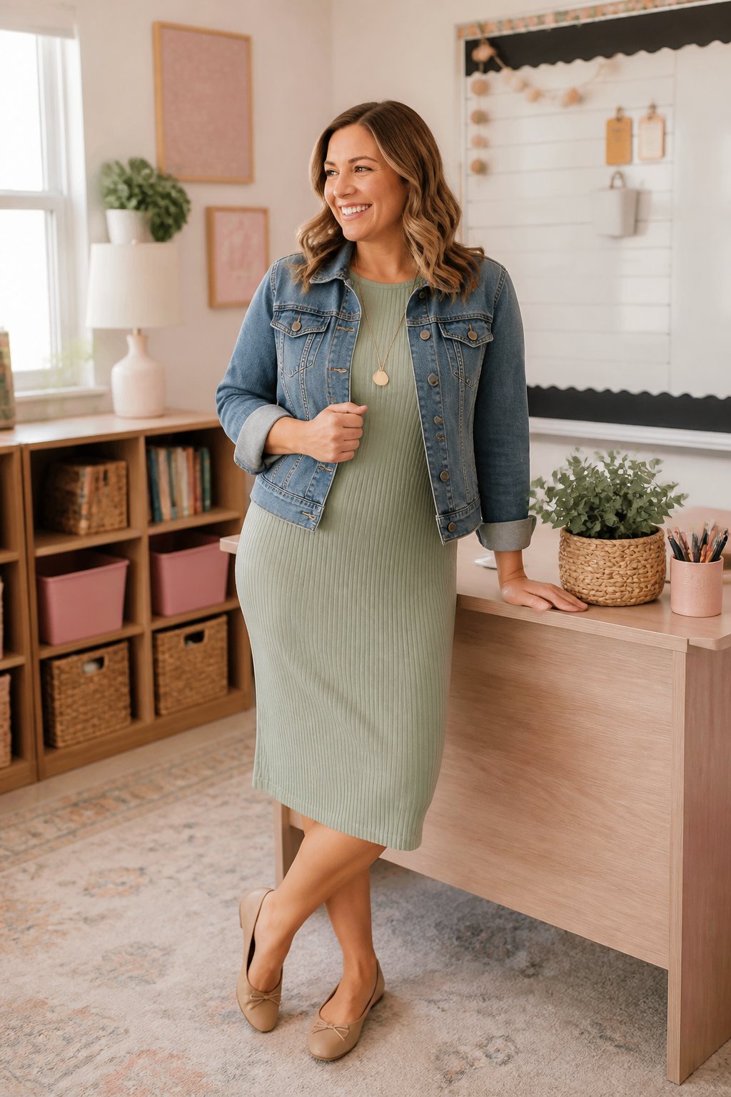 Midsize Teacher Outfits Look 02