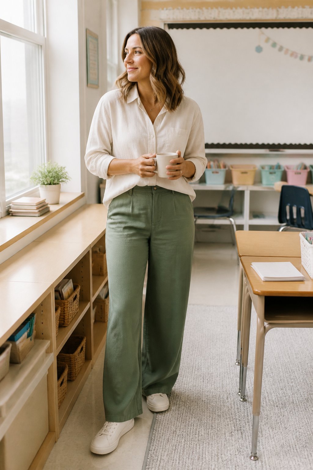 Midsize Teacher Outfits Look 03