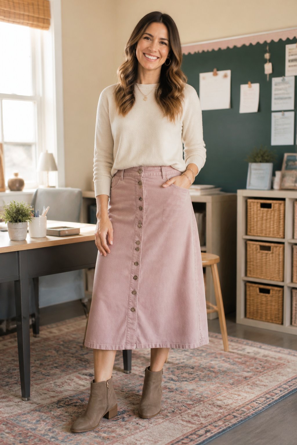 Midsize Teacher Outfits Look 04