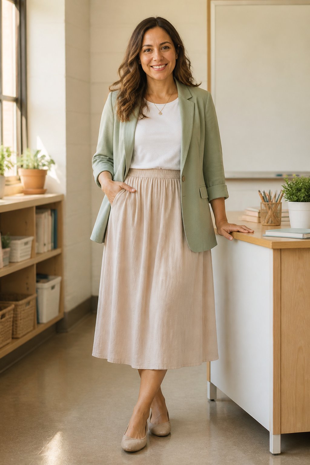 Midsize Teacher Outfits Look 10