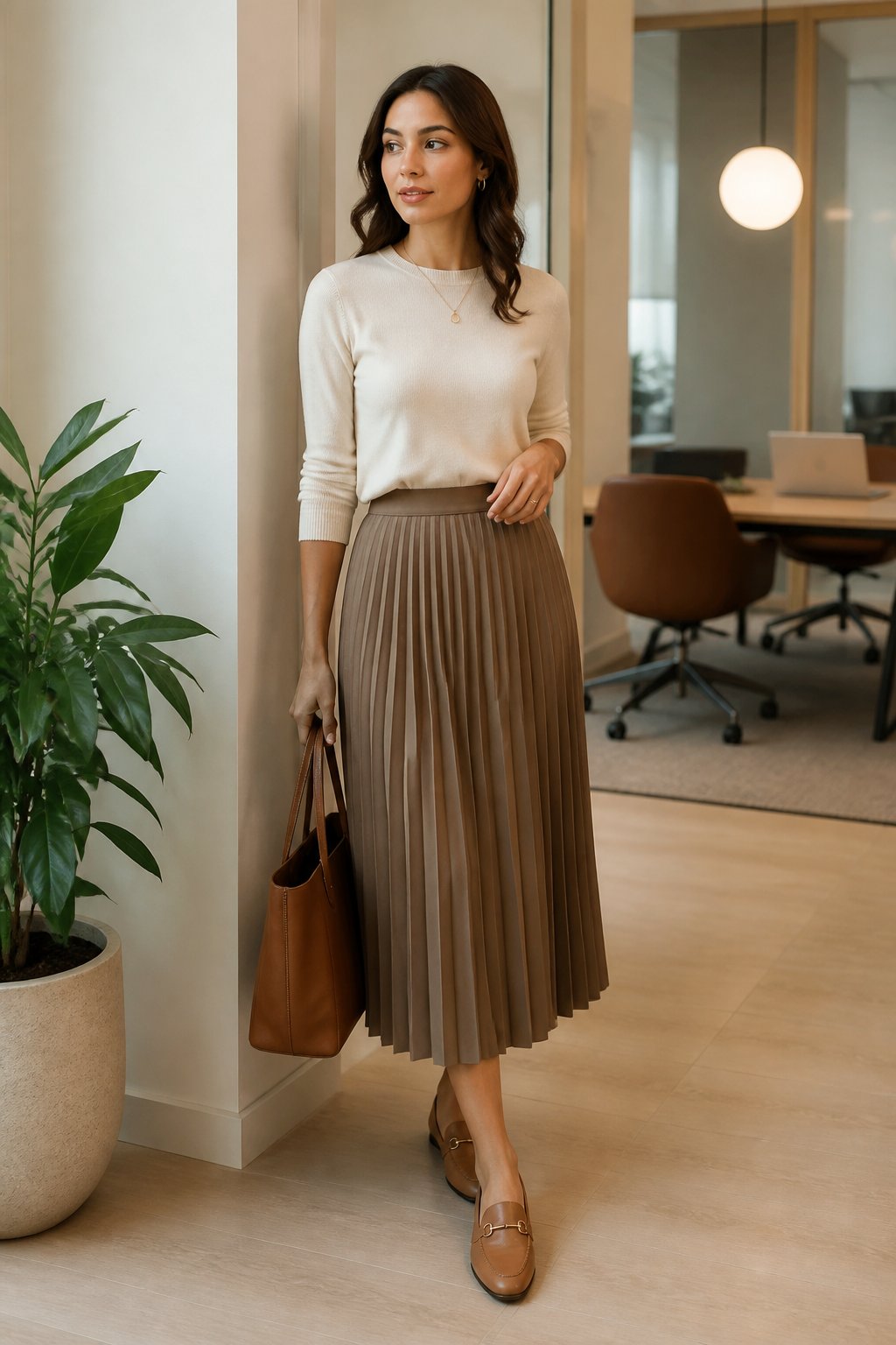 Modest Work Outfits Look 08