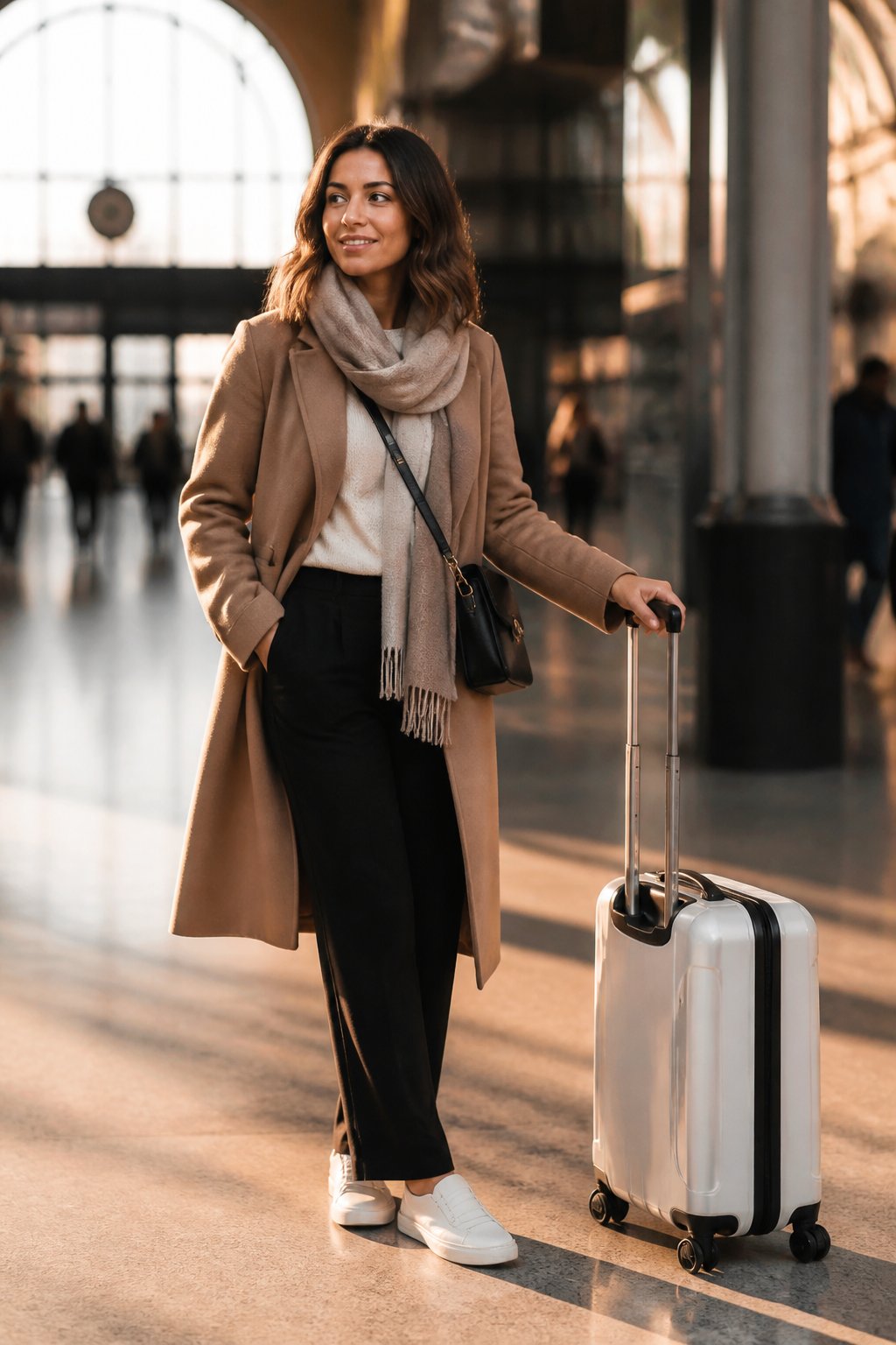 Travel outfit ideas for women who pack light — airport outfits, vacation looks, and packing-light strategies